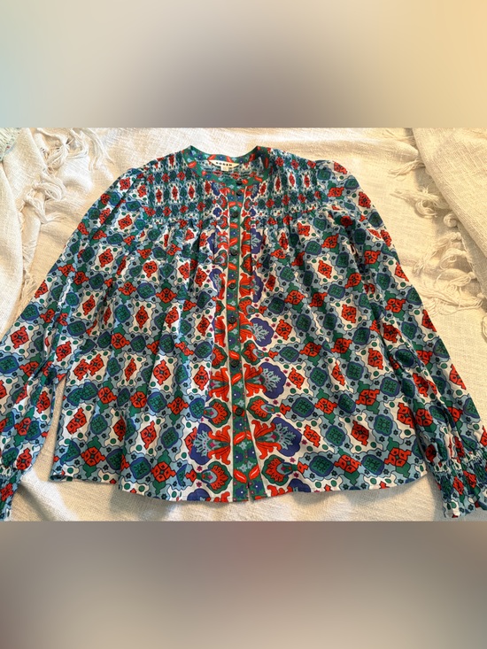 Boden Tops - Boden Women’s Multicolor Floral Top- Red, Green & Blue US size 10